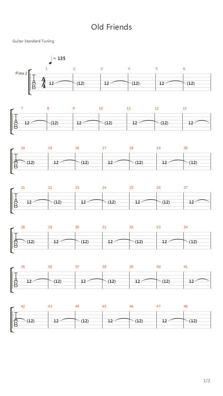 Old Friends吉他谱