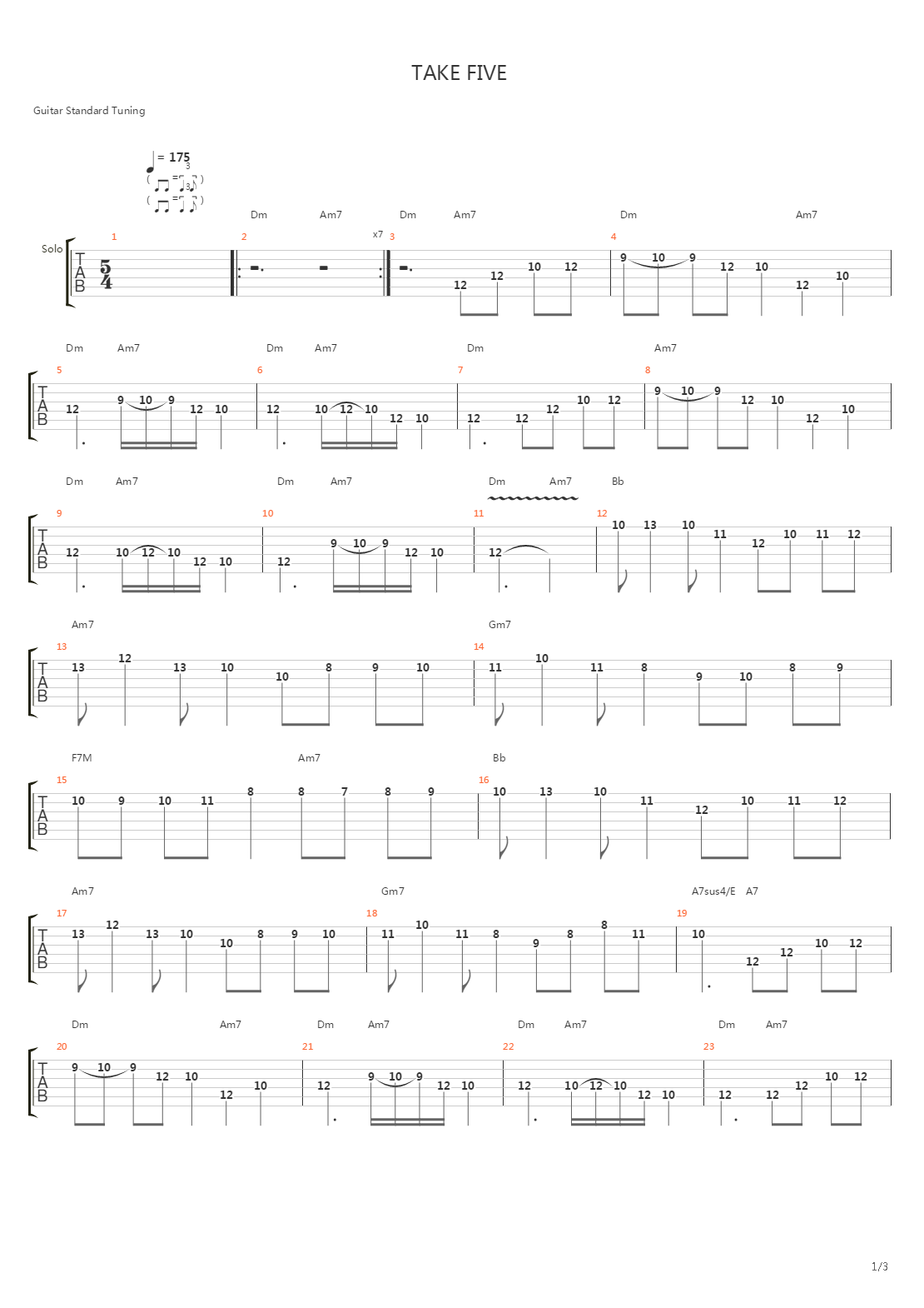 Take Five吉他谱