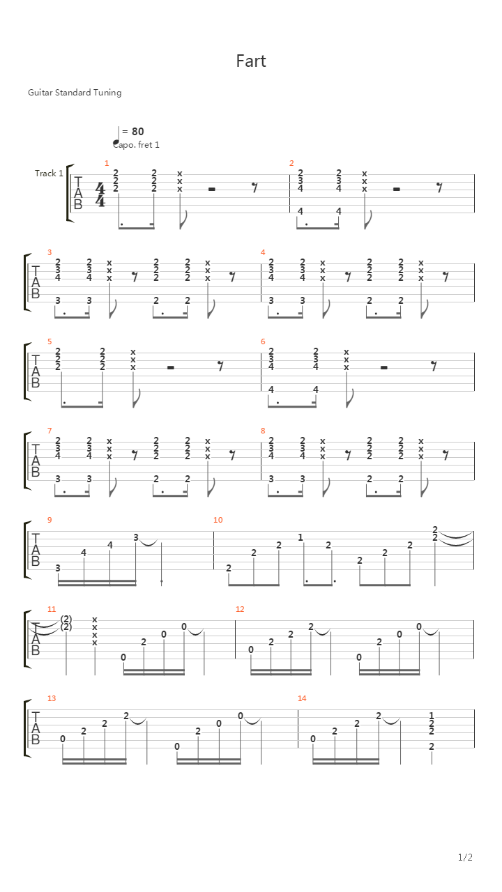 Fart Song吉他谱