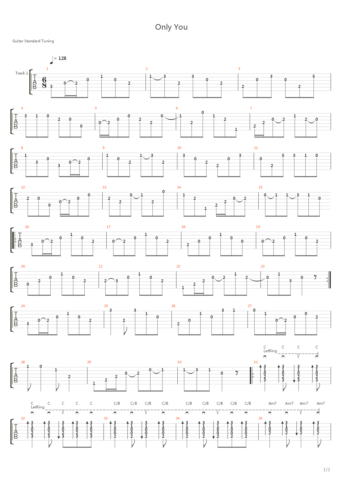 Only You吉他谱