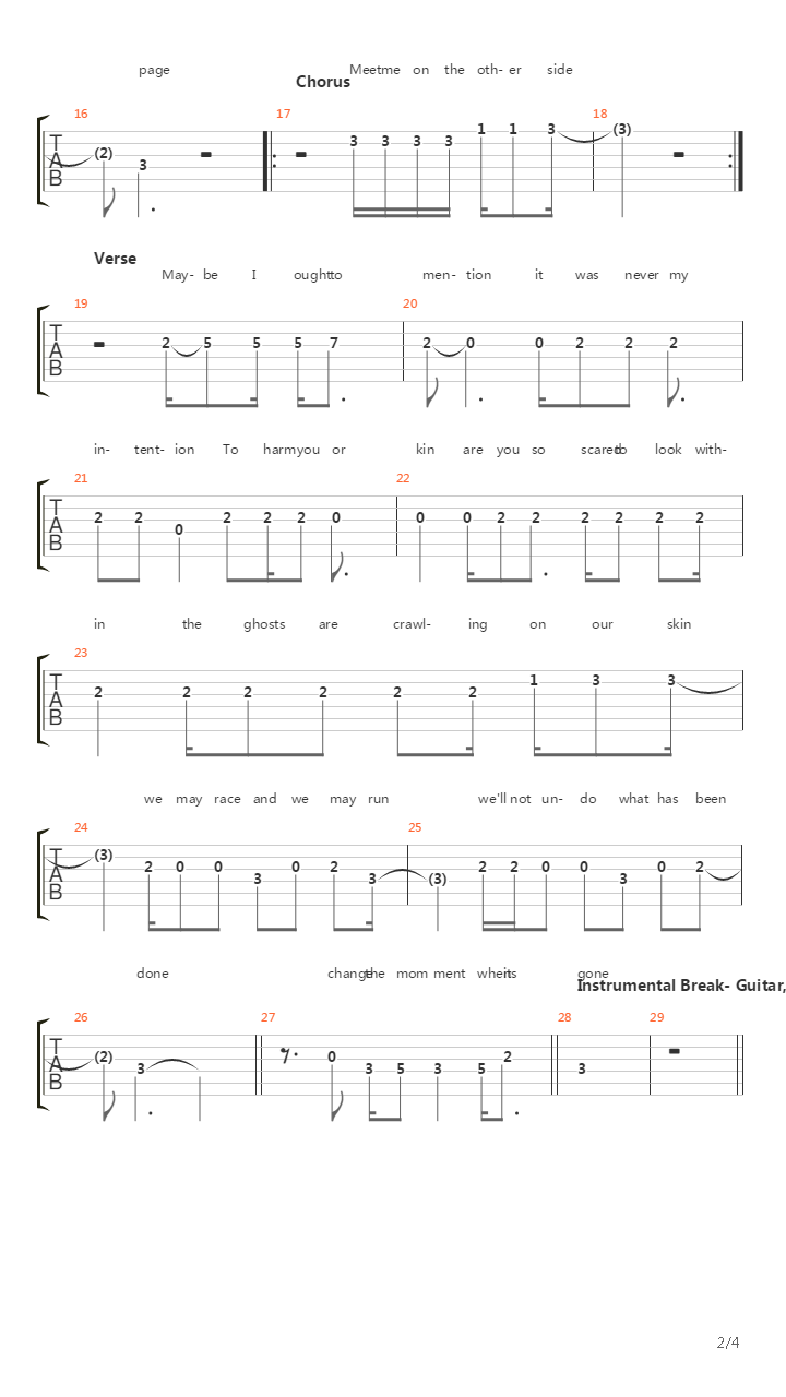 Other Side吉他谱