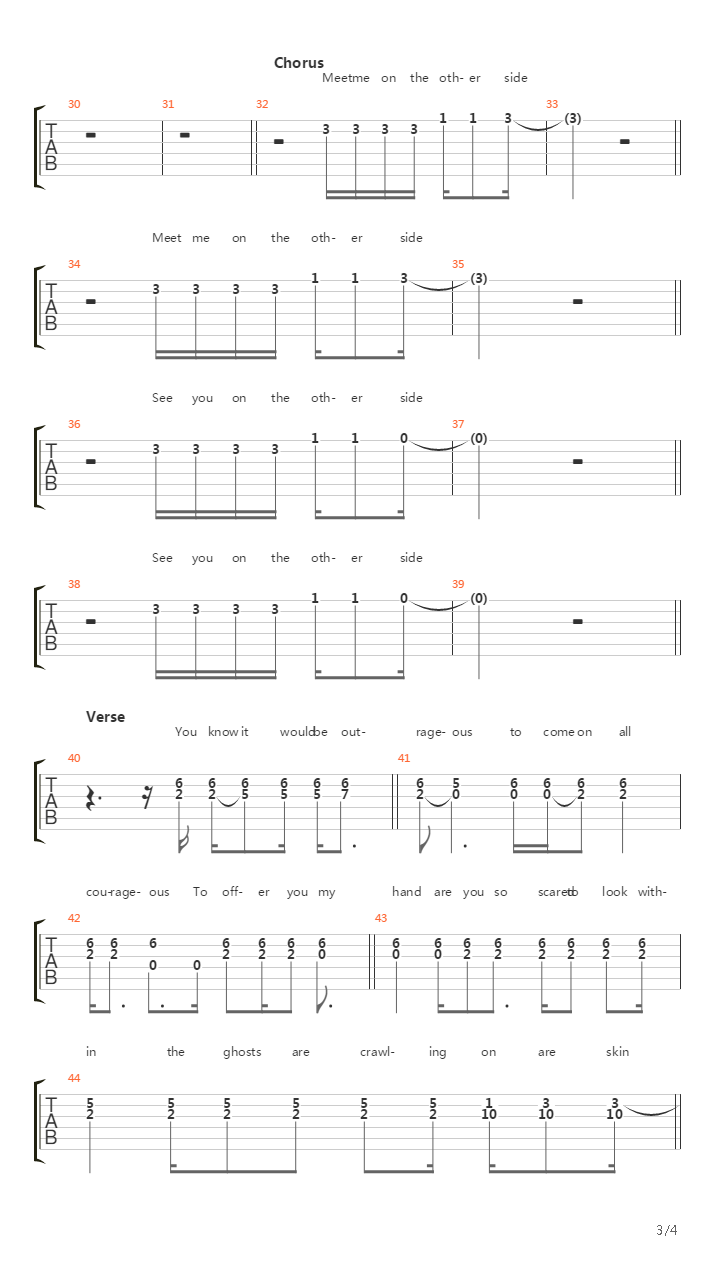 Other Side吉他谱