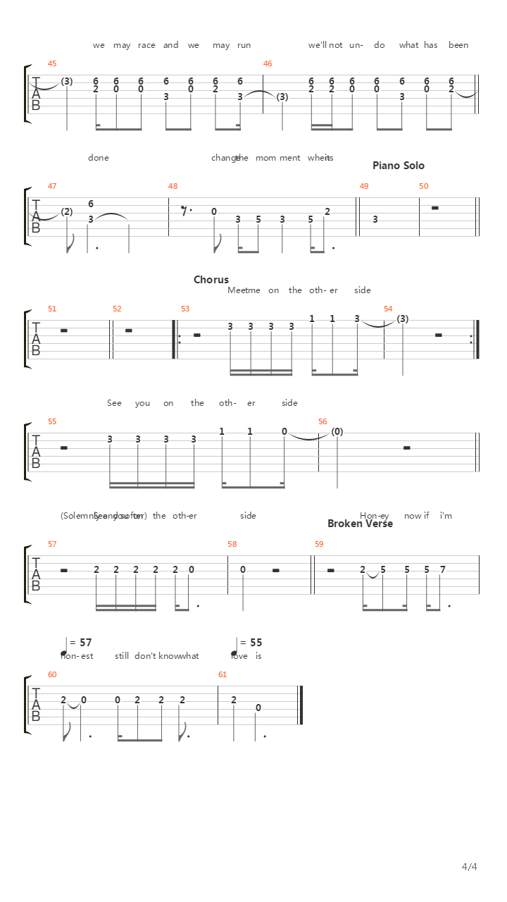 Other Side吉他谱