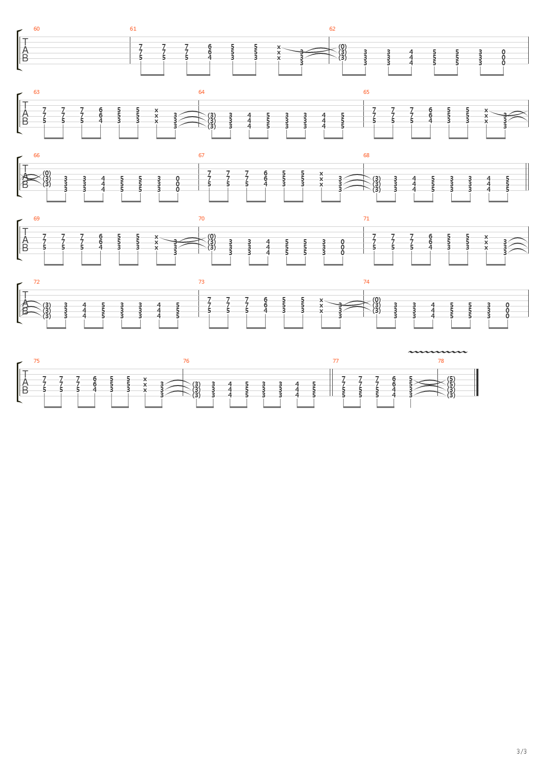 Run吉他谱