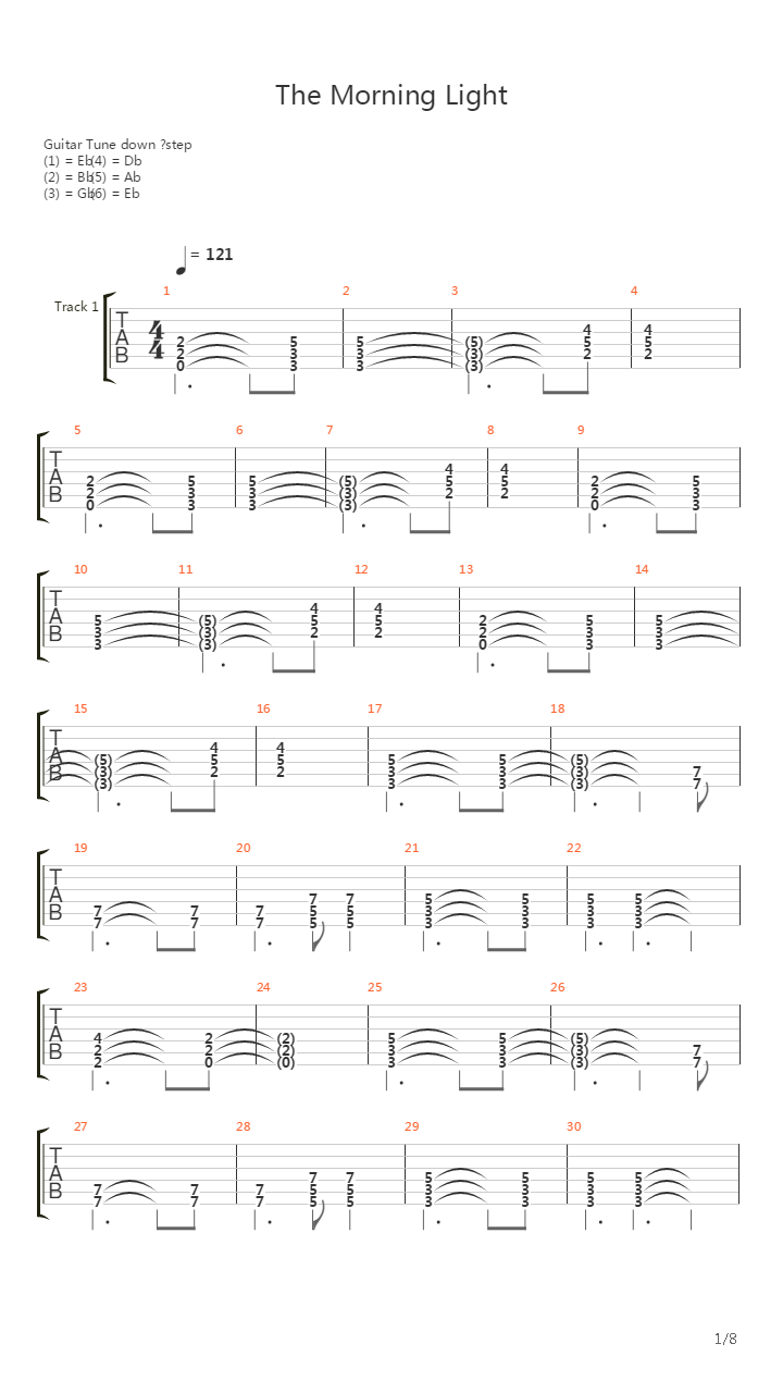 The Morning Light吉他谱
