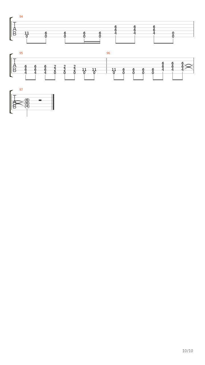 Damp吉他谱