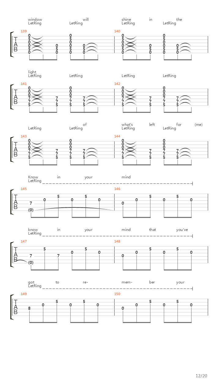 Whats Left For Me吉他谱