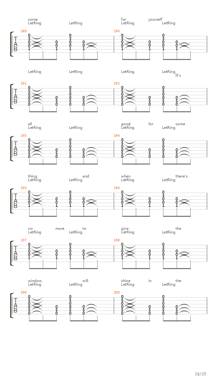 Whats Left For Me吉他谱