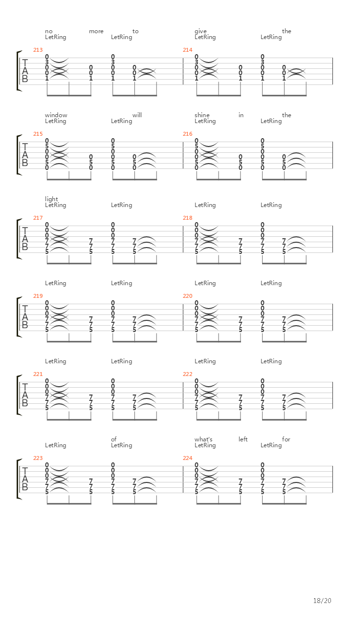 Whats Left For Me吉他谱