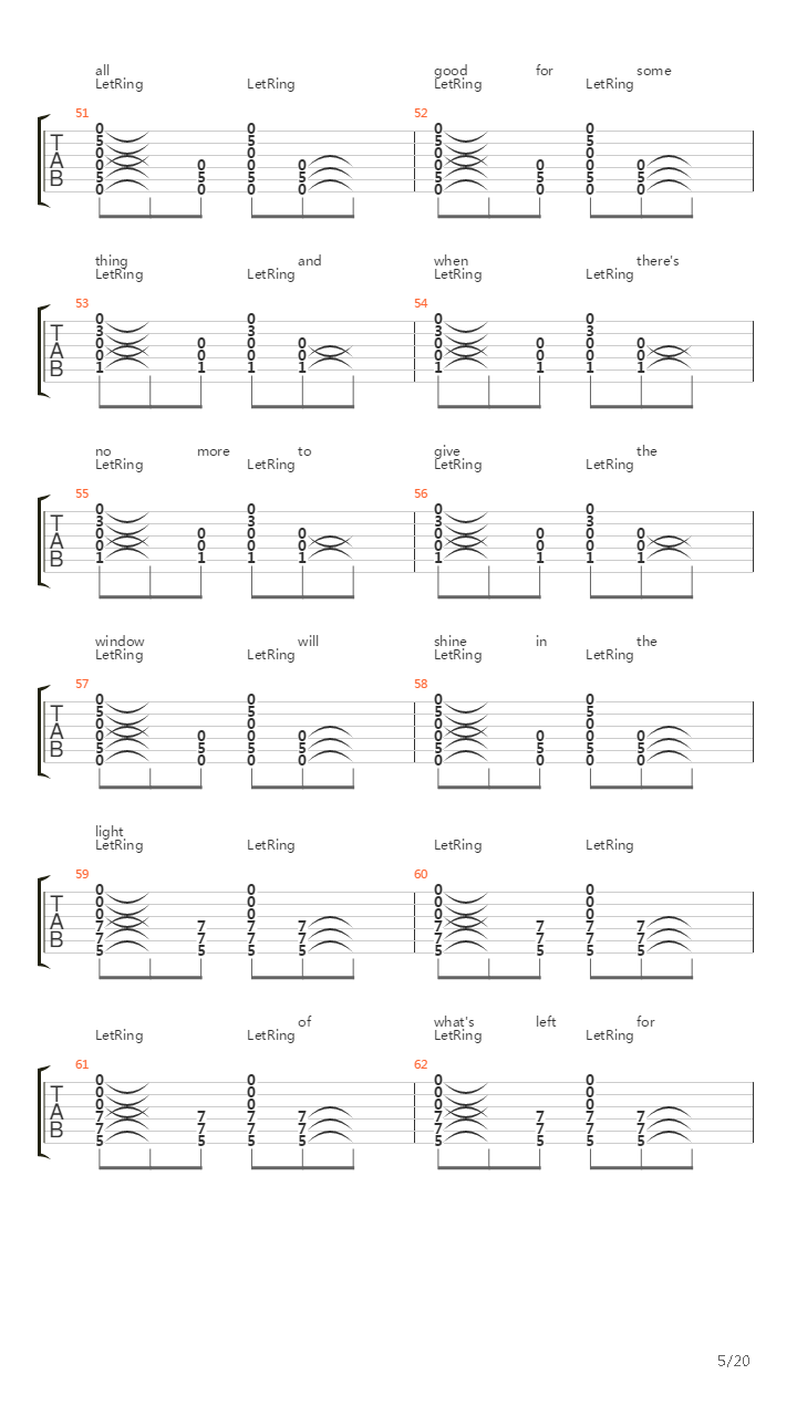Whats Left For Me吉他谱