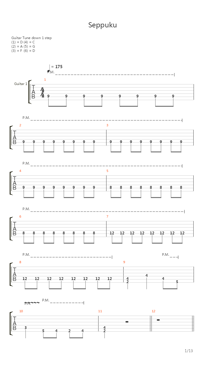 Seppuku吉他谱