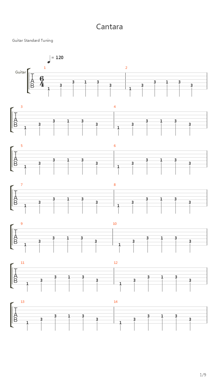 Cantara吉他谱