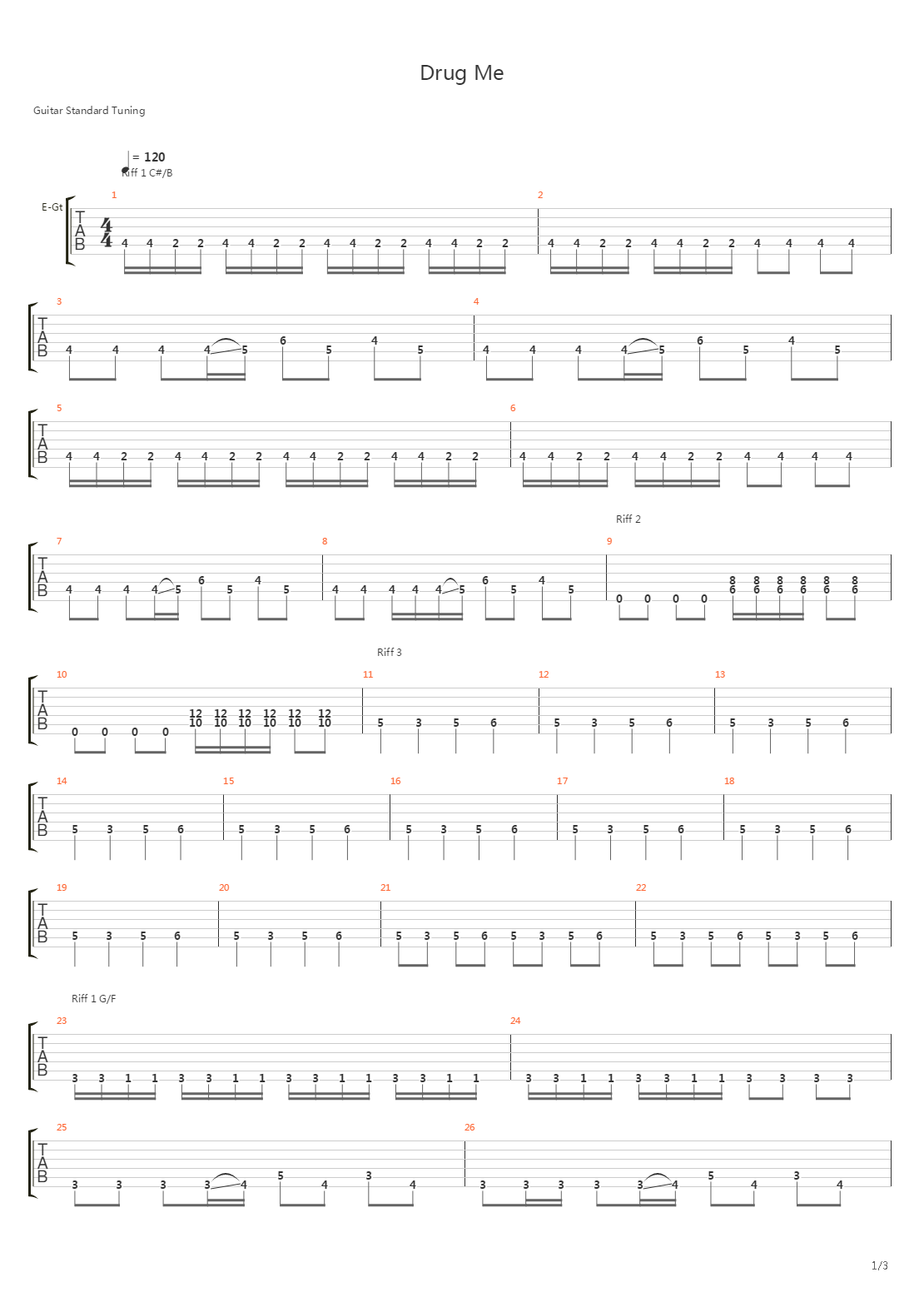 Drug Me吉他谱