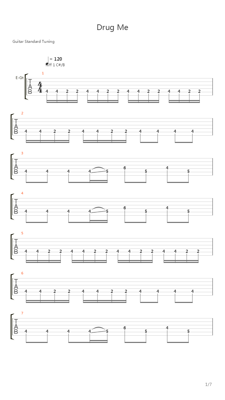 Drug Me吉他谱