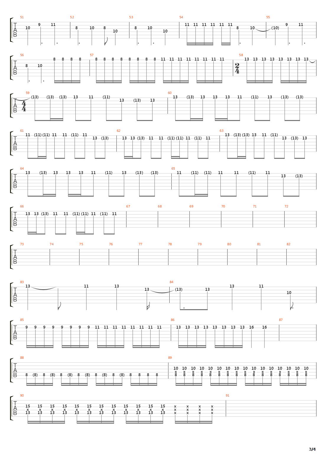 The Mile吉他谱