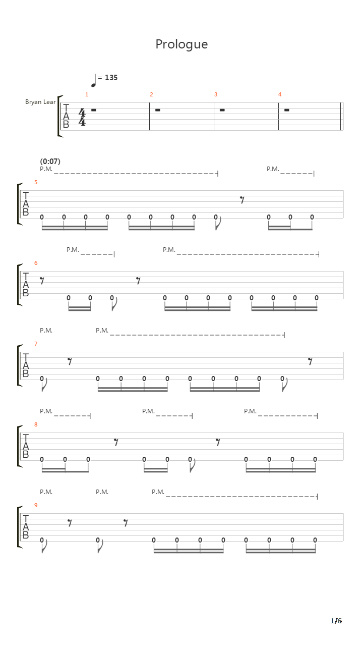 Prologue吉他谱