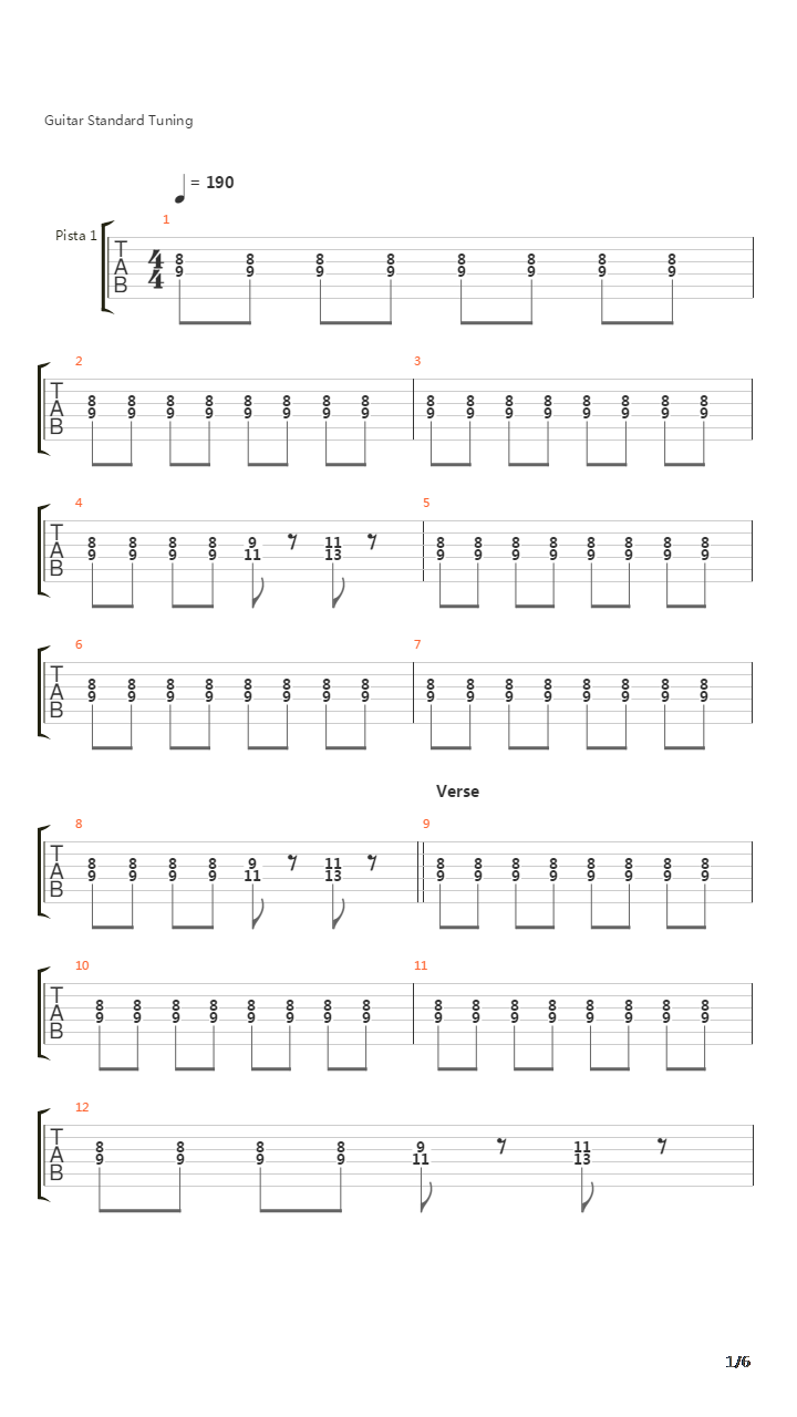 Arrhythmic Palpitations吉他谱