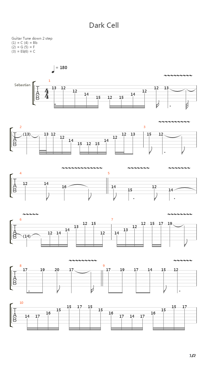 Dark Cell吉他谱