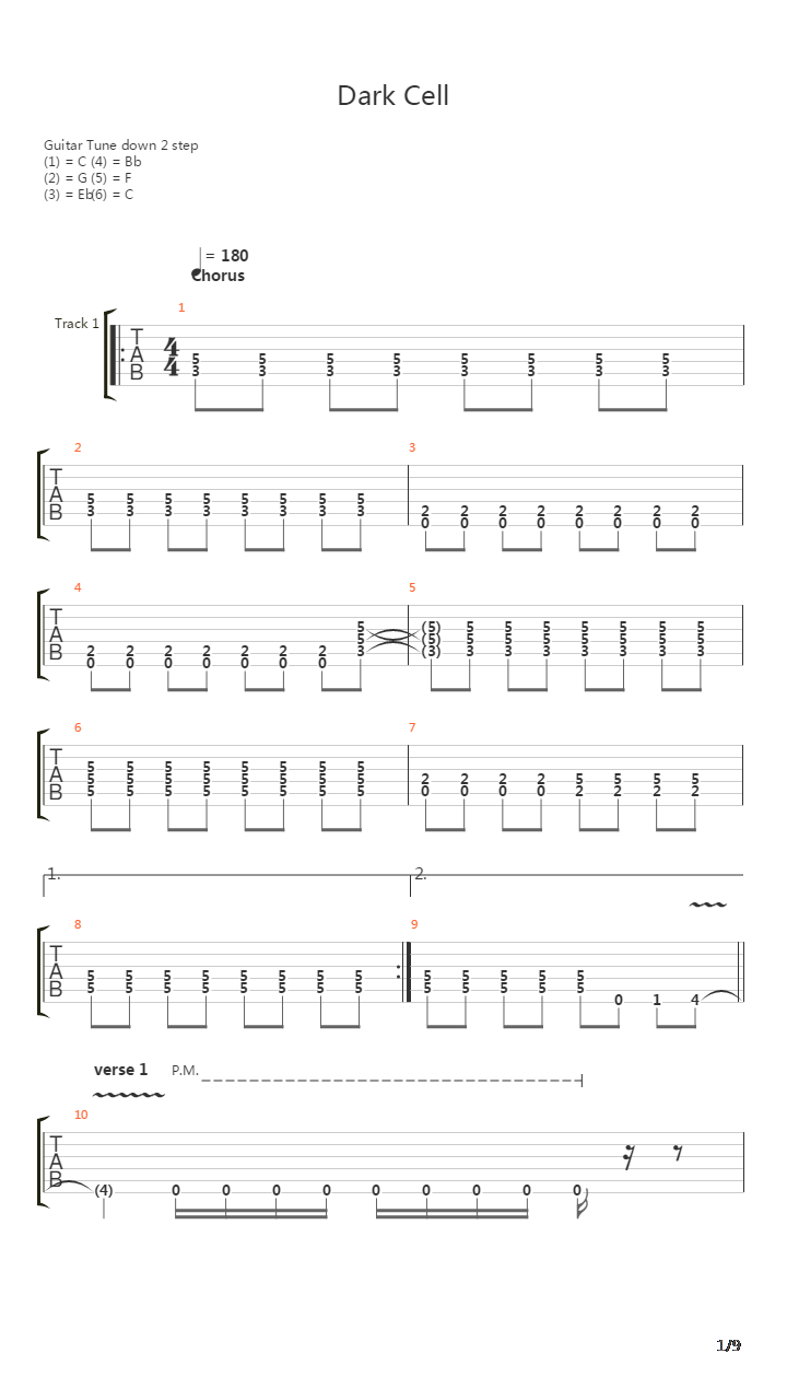 Dark Cell吉他谱