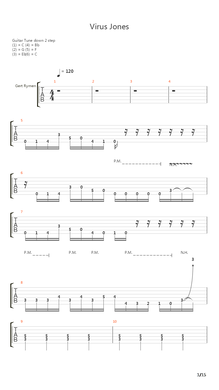 Virus Jones吉他谱