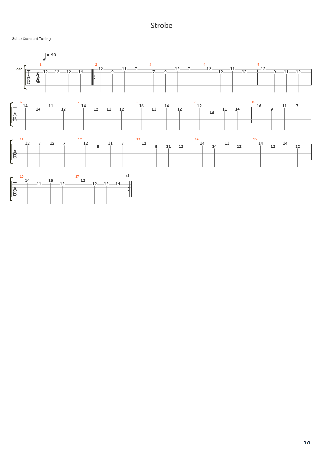 Strobe吉他谱