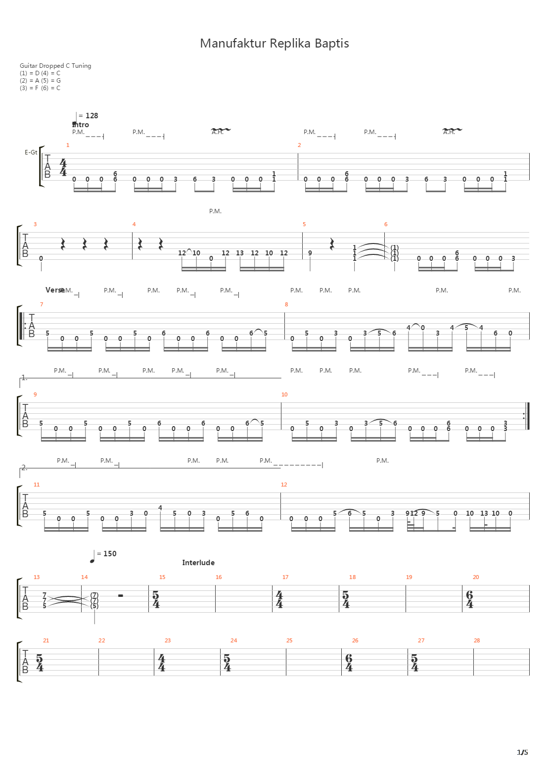 Manufaktur Replika Baptis吉他谱