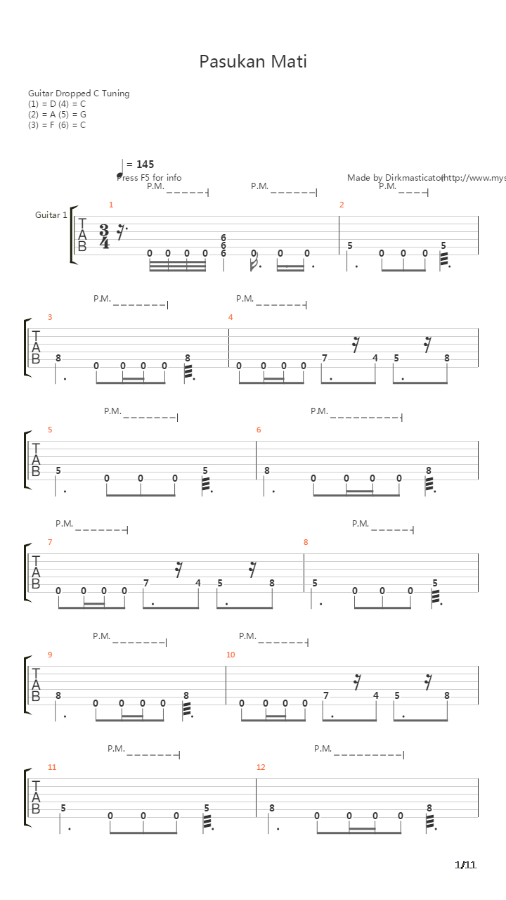 Pasukan Mati吉他谱