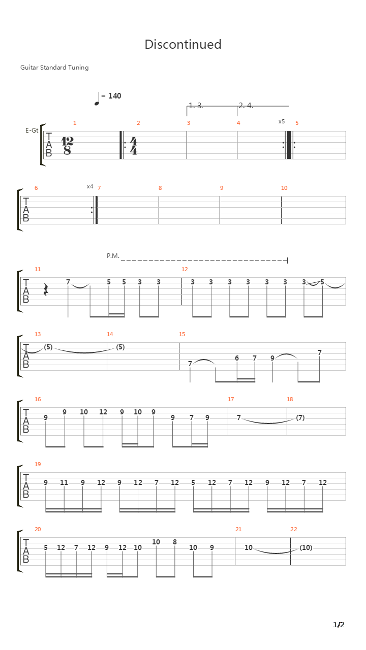 Discontinued吉他谱