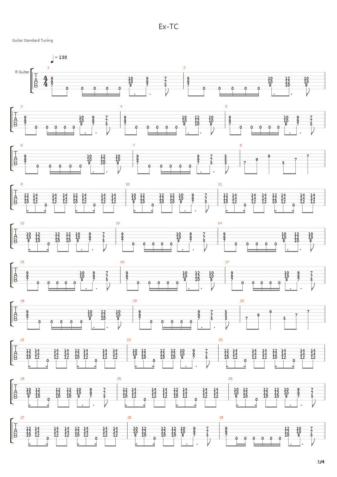 Ex-tc吉他谱
