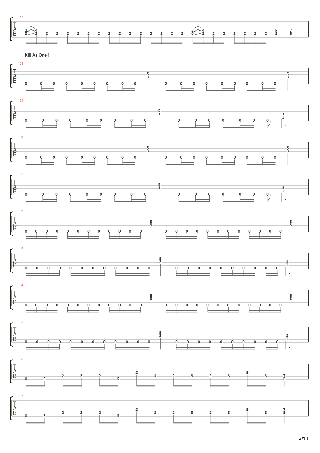 Kill As One吉他谱