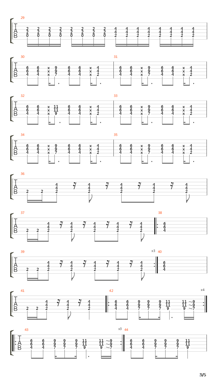 No吉他谱