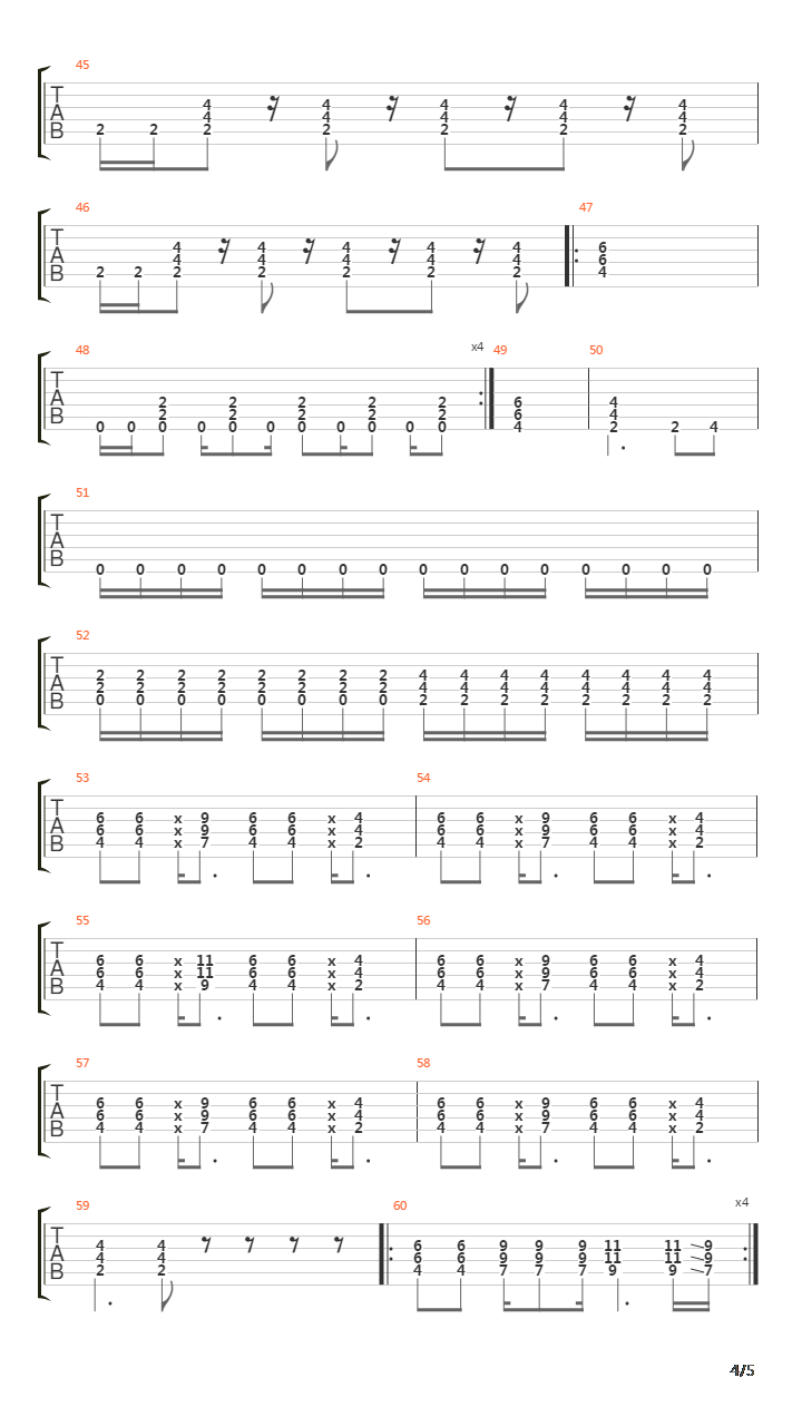 No吉他谱