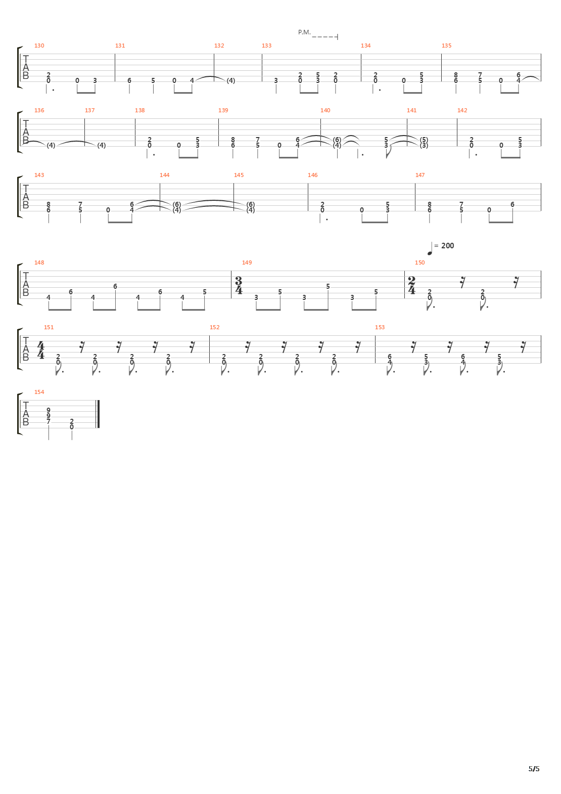 Seemingly Endless Time吉他谱