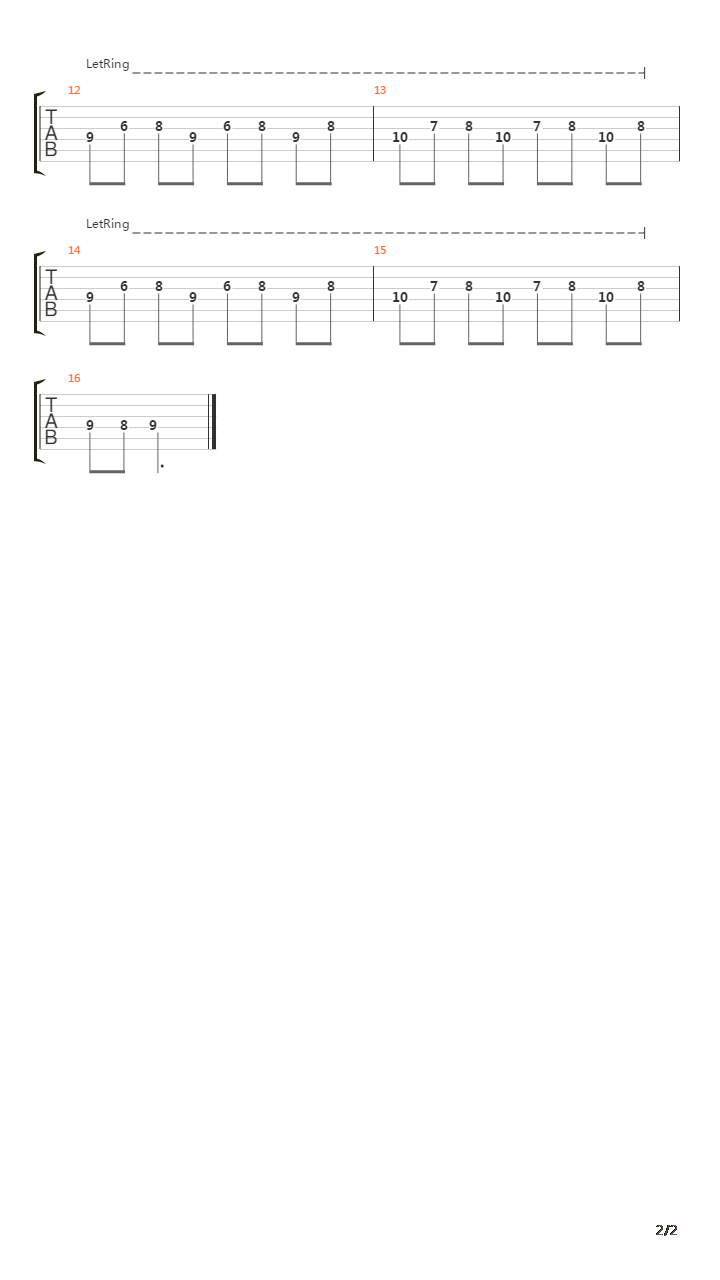 Wasted Words吉他谱