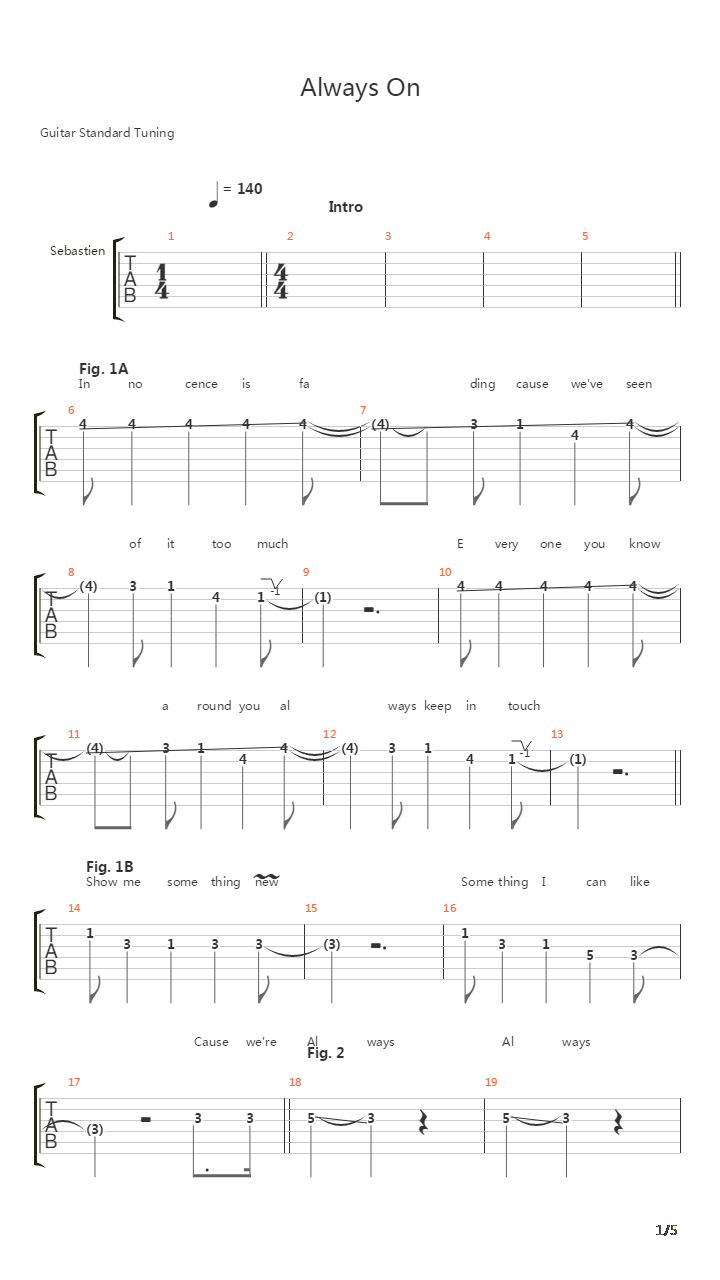Always On吉他谱