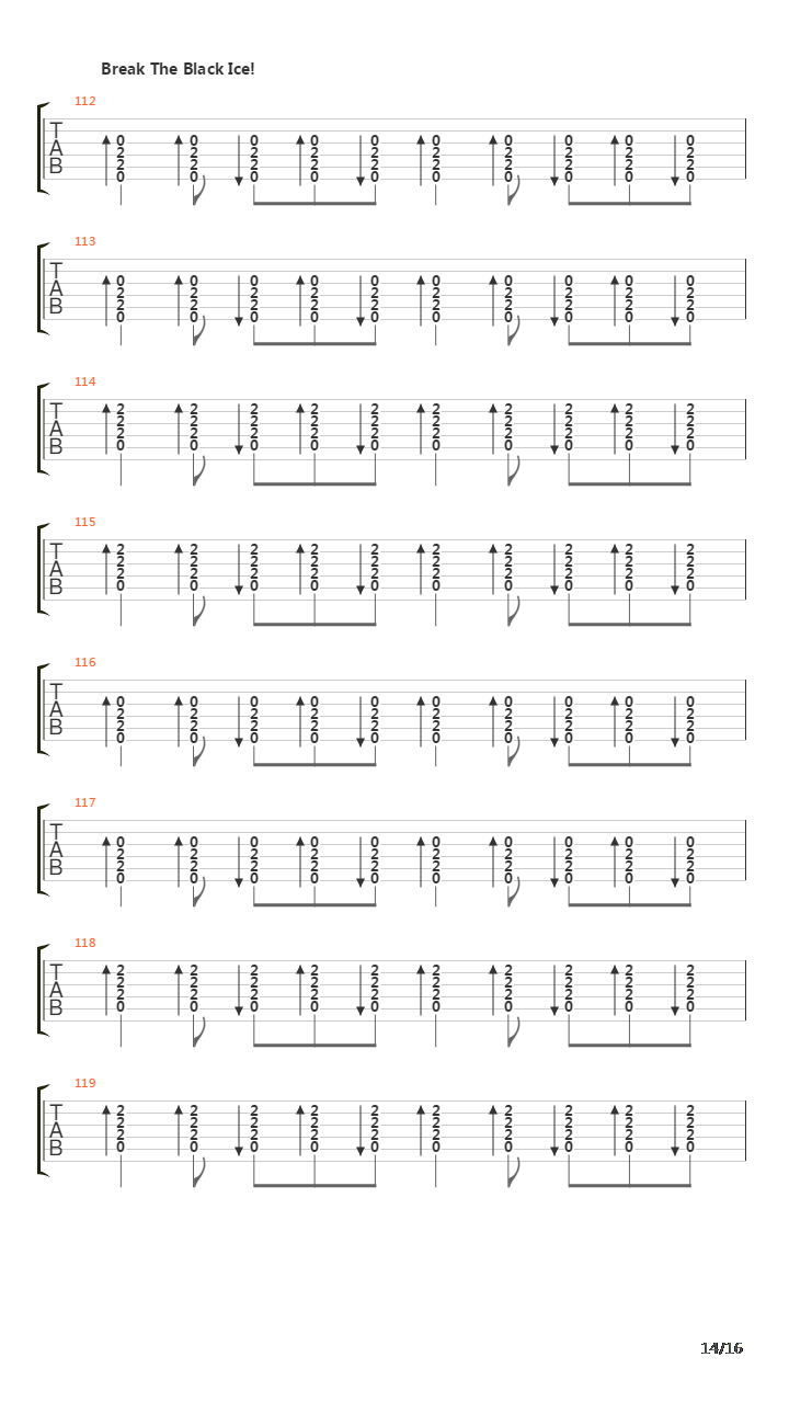 Break The Black Ice吉他谱