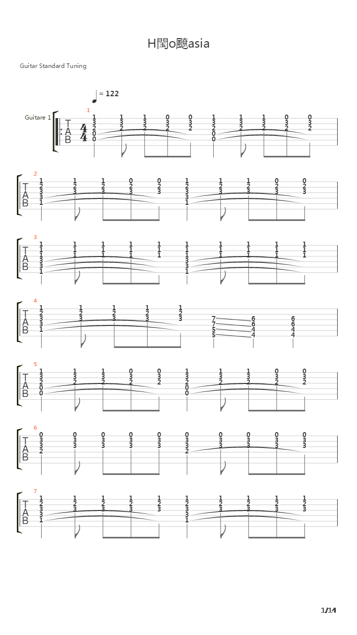 Hetoimasia吉他谱