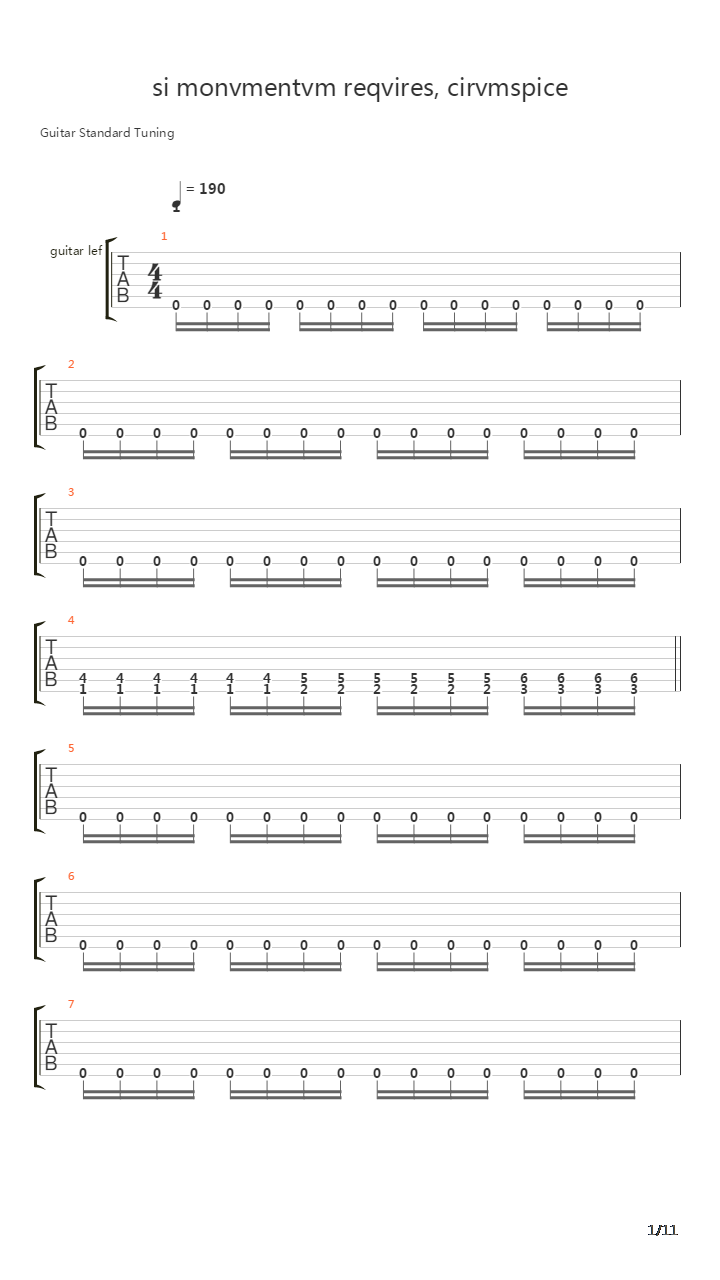 Si Monumentum Requires Circumspice吉他谱