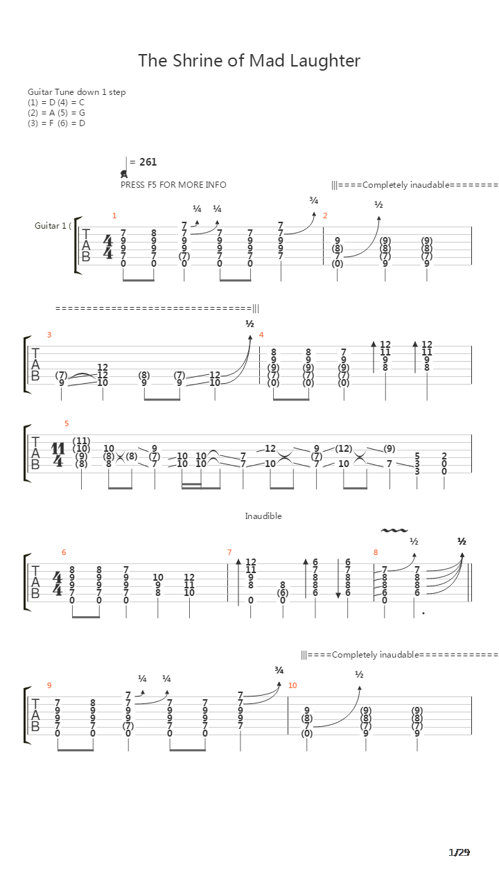 The Shrine Of Mad Laughter吉他谱