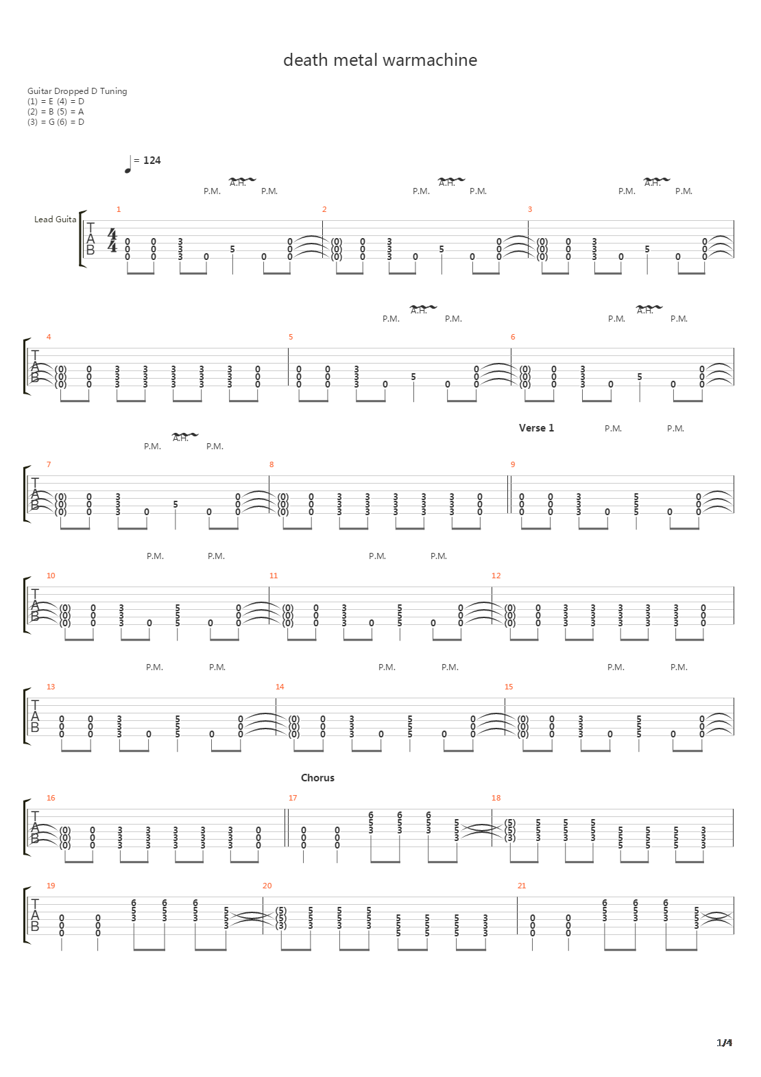 Death Metal Warmachine吉他谱