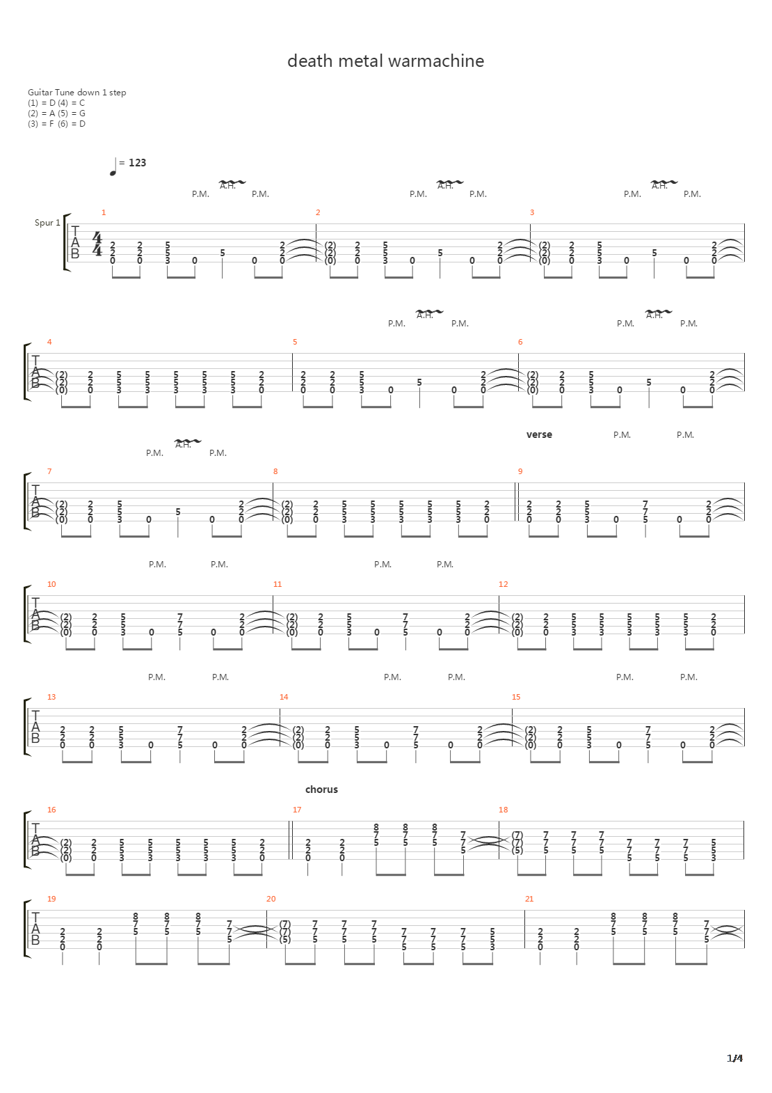 Death Metal Warmachine吉他谱