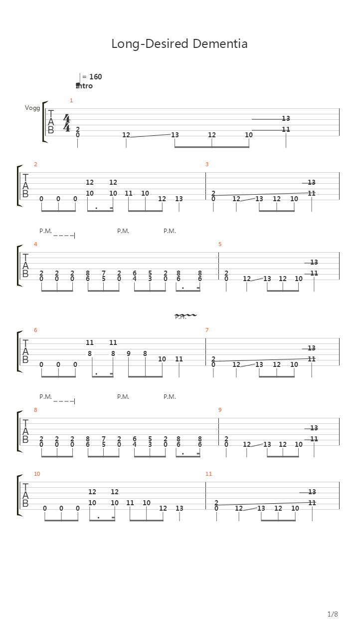 Long Desired Demetia吉他谱