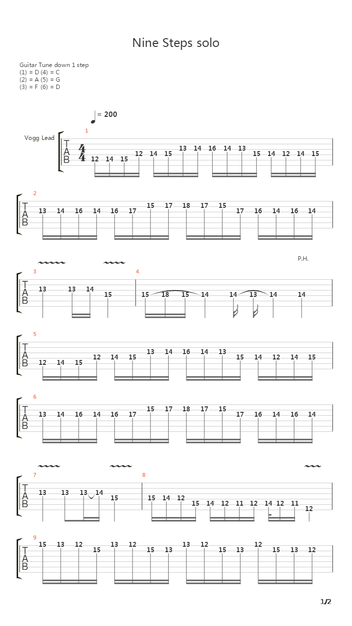 Nine Steps吉他谱