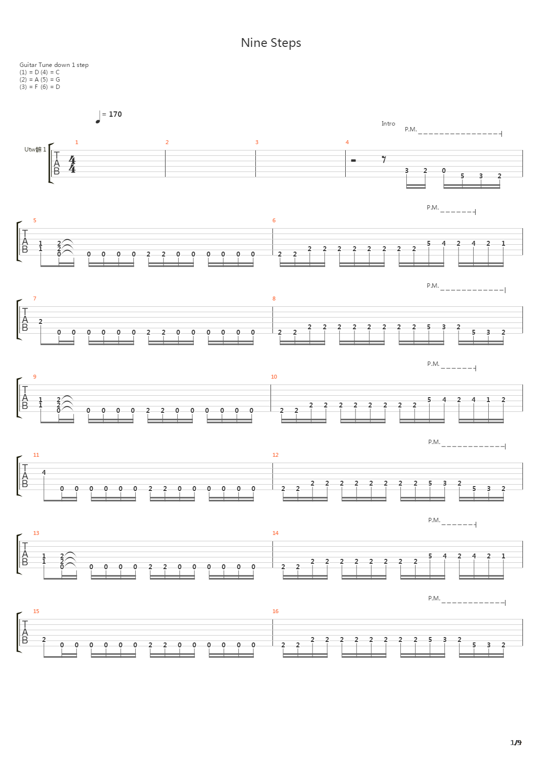 Nine Steps吉他谱