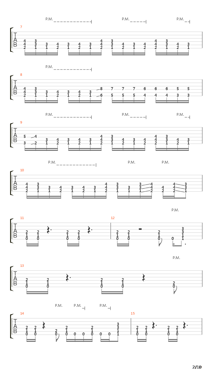 Pest吉他谱