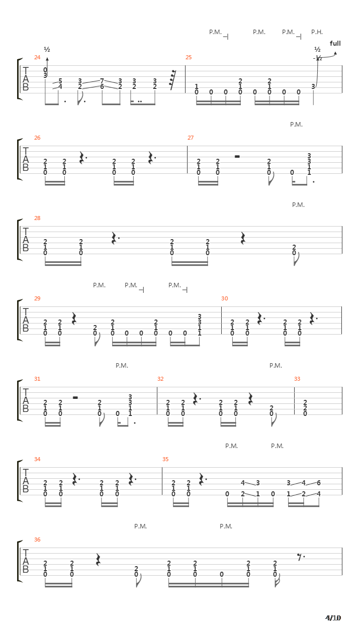 Pest吉他谱