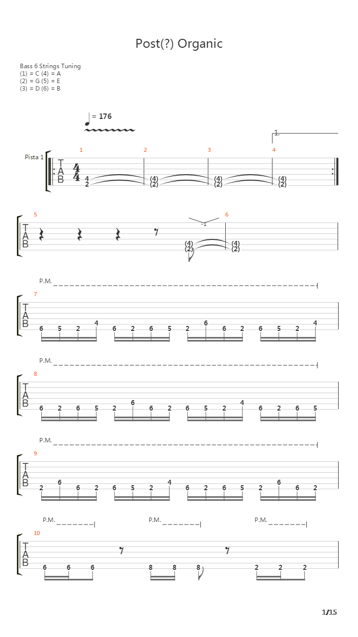 Post Organic吉他谱