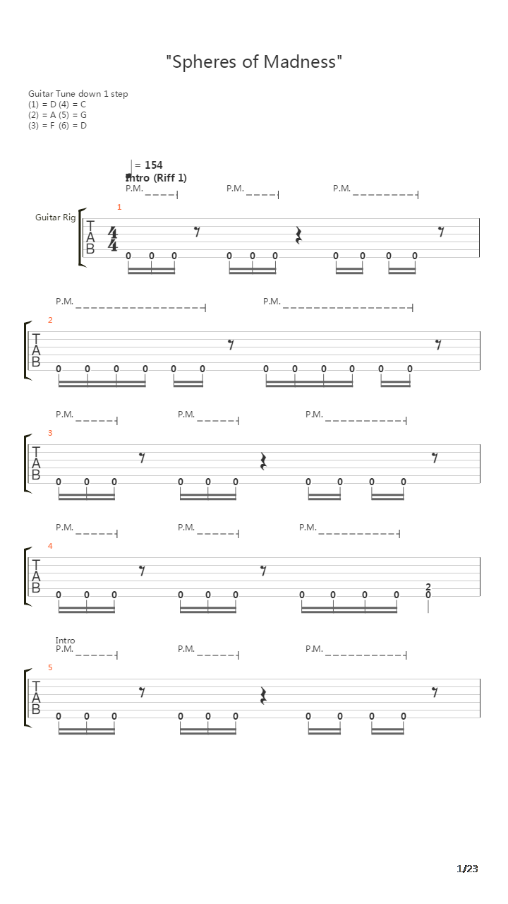 Spheres Of Madness吉他谱