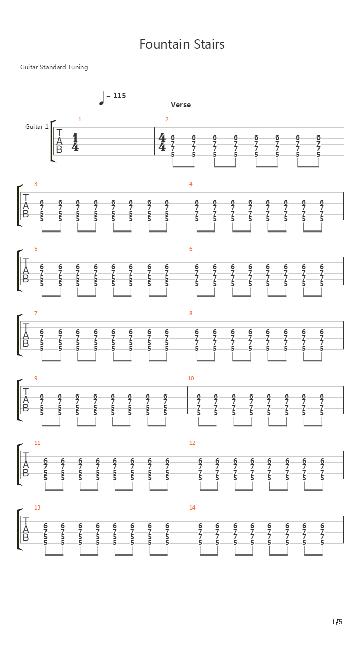 Fountain Stairs吉他谱