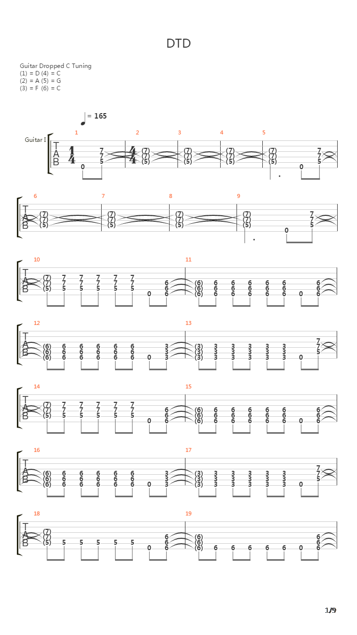 Dtd吉他谱